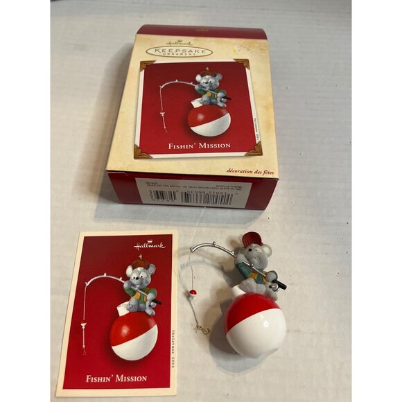 VTG- Hallmark Keepsake Ornament 2002 Fishin Mission Mouse - Picture 4 of 7